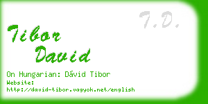 tibor david business card